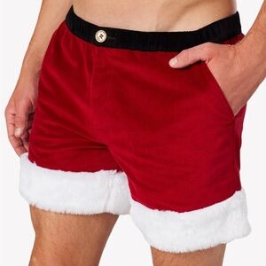 Chubbies Red and White Men's Santa Shorts